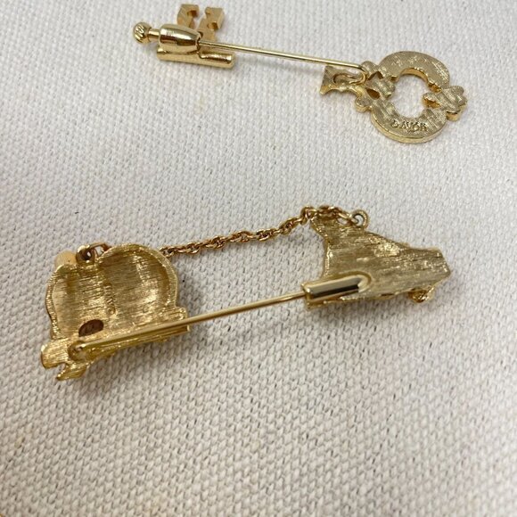 Avon Lot of 3 Brooches Telephone Koala Key Gold-Tone Vintage Stick Pin Classic - Picture 6 of 10